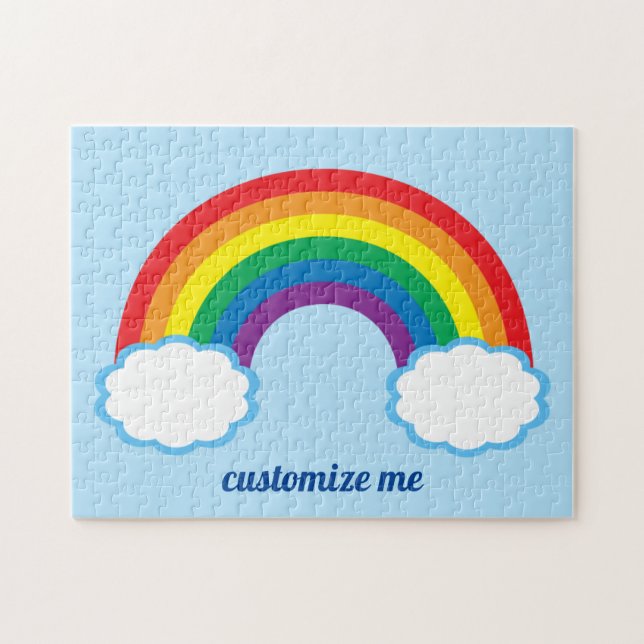 Cute Rainbow Custom Jigsaw Puzzle (Horizontal)