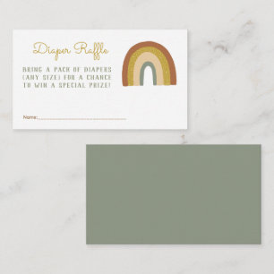 Cute rainbow Diaper Raffle Enclosure Card