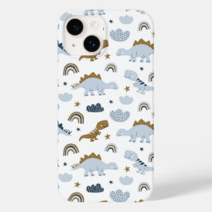 Cute Rainbow Dinosaur Pattern Case-Mate iPhone 14 Case