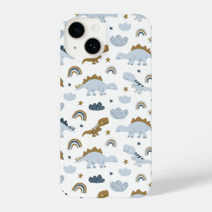 Cute Rainbow Dinosaur Pattern iPhone 14 Case