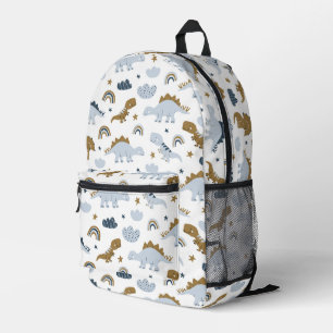 Cute Rainbow Dinosaur Pattern Printed Backpack