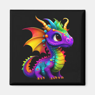 Cute Rainbow Dragon - Men Women Teens Kids Magnet