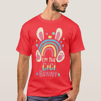 Cute Rainbow Easter Eggs Bunny Ears One Hoppy Cici T-Shirt