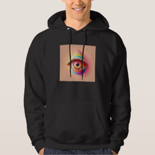 Cute Rainbow Eye Illustration Colorful Tears Uniqu Hoodie