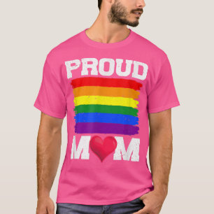 Cute Rainbow Flag LGBT Proud Mom Queer LGBTQ Gay P T-Shirt