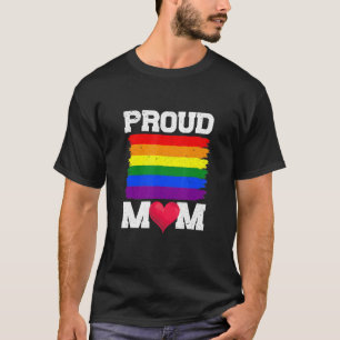 Cute Rainbow Flag Lgbt Proud Mum Queer Lgbtq Gay P T-Shirt