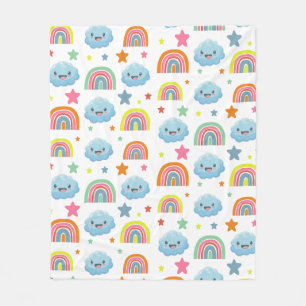 Cute Rainbow Fleece Blanket