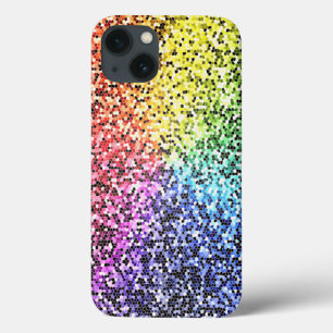 Cute Rainbow Glitter Protective Iphone Case,  iPhone 13 Case