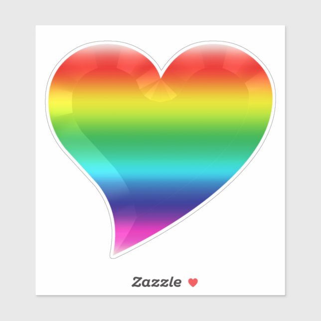 Cute rainbow gradient colours big heart gay pride (Sheet)