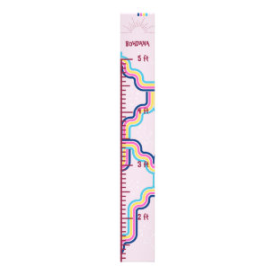 Cute Rainbow Growth Chart Keep at 8x56 Photo Print