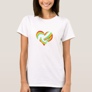 Cute Rainbow Heart Design T-Shirt