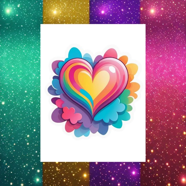 Cute Rainbow Heart, LGBTQ, Postcrossing Postcard (Creator Uploaded)