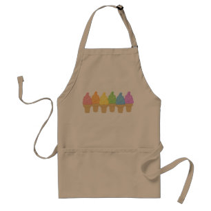 Cute Rainbow Ice Cream Standard Apron