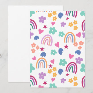 Cute Rainbow Invitation