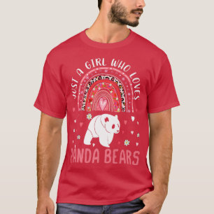 Cute Rainbow Just A Girl Who Loves Panda Bears Leo T-Shirt