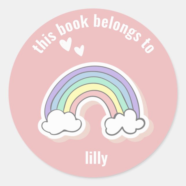  Cute Rainbow - Kids Back to School Classic Round  Classic Round Sticker (Front)
