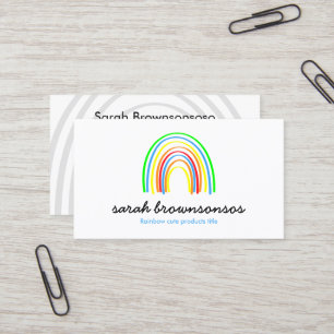 Cute Rainbow Kids Boutique Business Card