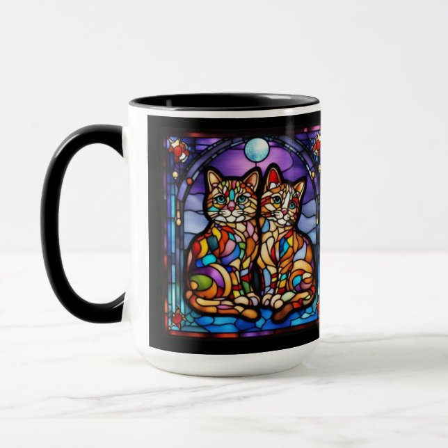 Cute Rainbow Kittens Decorative Mug (Left)