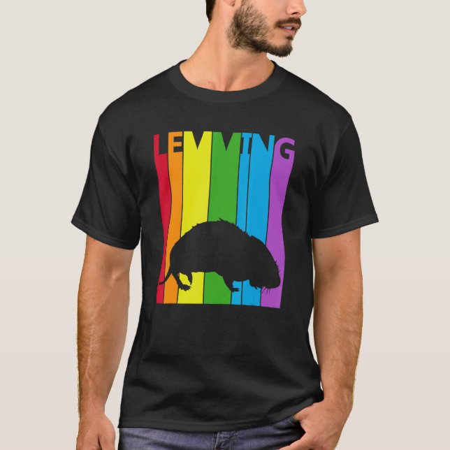 Cute Rainbow Lemming animal T-Shirt (Front)
