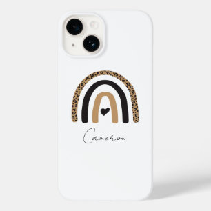 Cute Rainbow Leopard Pattern Case-Mate iPhone 14 Case