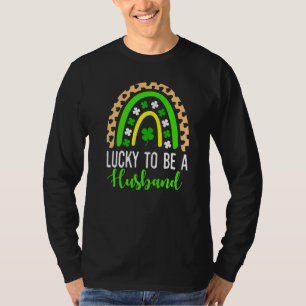 Cute Rainbow Leopard St Patricks Day Wedding Anniv T-Shirt