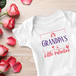 Cute Rainbow Little Valentine Special Name Baby Bodysuit