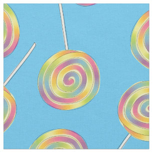 Cute Rainbow Lollipops Kids Candy Fabric