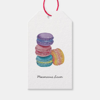 Cute Rainbow Macaroons In Watercolor  Gift Tags