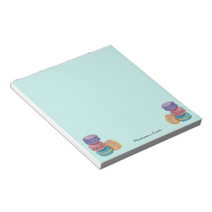 Cute Rainbow Macaroons In Watercolor Notepad