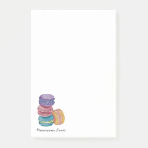 Cute Rainbow Macaroons In Watercolor Post-it Notes