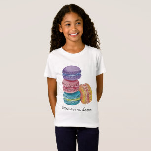 Cute Rainbow Macaroons In Watercolor  T-Shirt