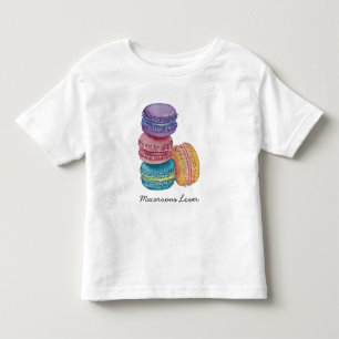 Cute Rainbow Macaroons In Watercolor   Toddler T-Shirt