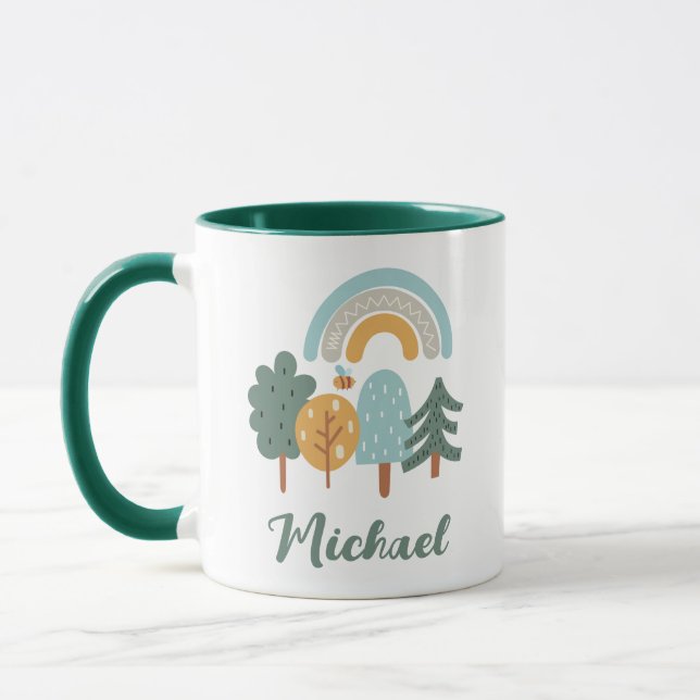 Cute Rainbow Magic Forest Mug (Left)