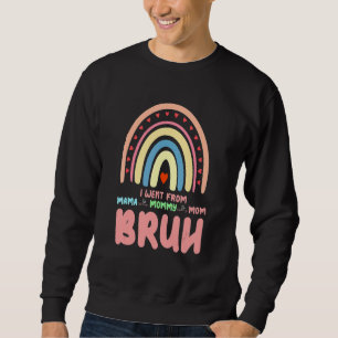 Cute Rainbow Mama Mummy Mum Bruh Women Happy Mothe Sweatshirt
