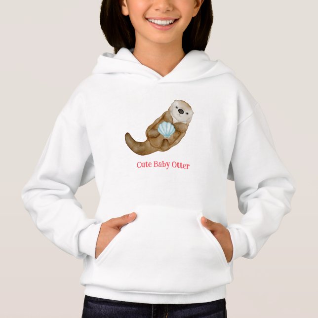 Cute rainbow Otter Scallops Birthday party (Front)