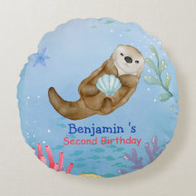 Cute rainbow Otter Scallops Birthday party