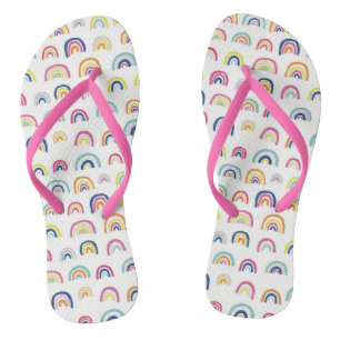 Cute Rainbow Pattern Flip Flops