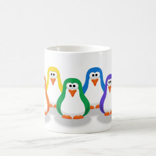 Cute Rainbow Penguins Mug
