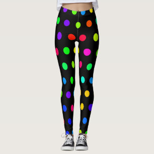 Cute Rainbow Polka Dots Pattern Leggings