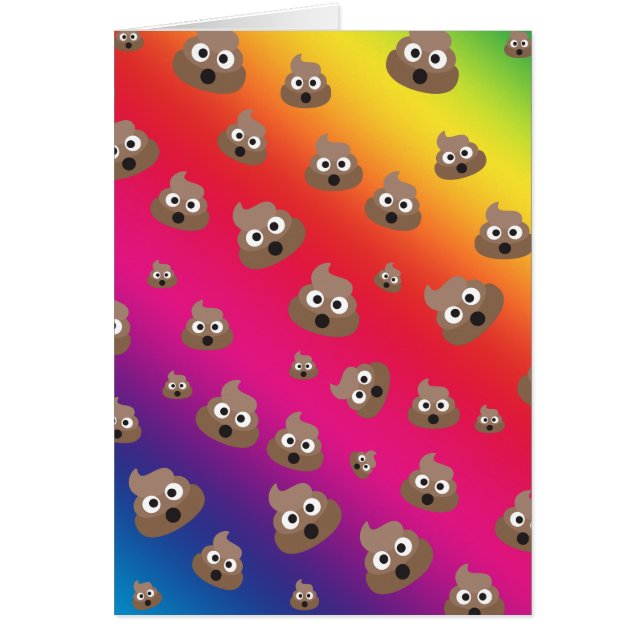 Cute Rainbow Poop Emoji Pattern (Front)