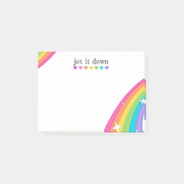 Cute Rainbow Post-it Notes (Front)