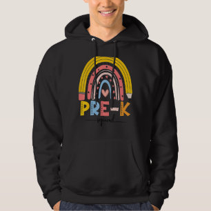 Cute Rainbow Pre K Squad Teacher First Day Of Scho Hoodie