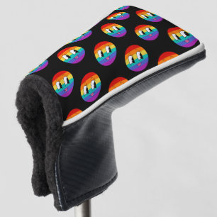 Cute Rainbow Pride Face  – Colourful LGBTQ Golf Head Cover