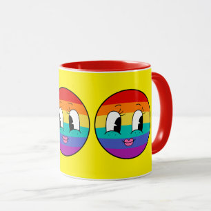 Cute Rainbow Pride Face Mug – Colourful LGBTQ