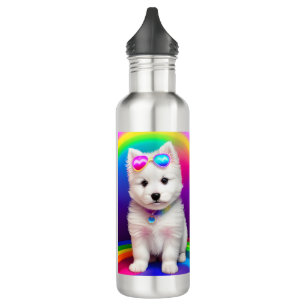 Cute Rainbow Puppy Personalised 710 Ml Water Bottle