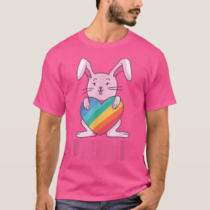 Cute Rainbow Rabbit Bunny Gay LGBTQ LGBT Pride Mon T-Shirt