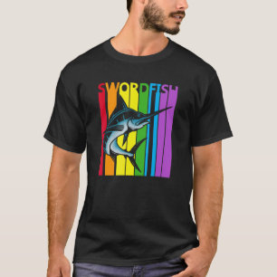 Cute Rainbow Swordfish fish T-Shirt