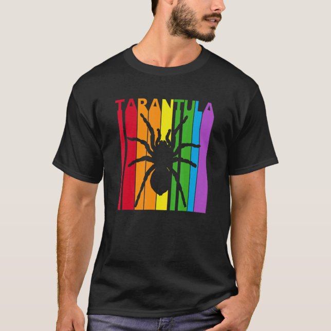 Cute Rainbow Tarantula Spider T-Shirt (Front)
