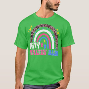 Cute Rainbow Team Healthy Baby Gender Reveal Boys T-Shirt