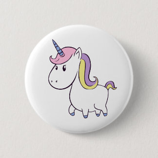 Cute rainbow unicorn button for kids